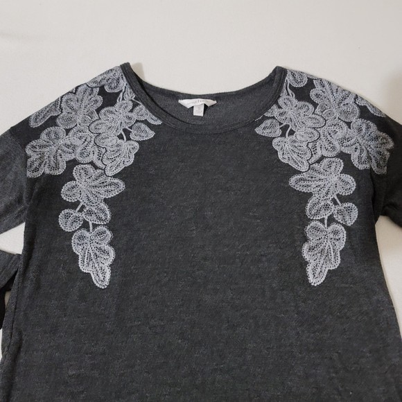 Charming Charlie Floral embroidered long sleeve top boho S - Picture 8 of 10